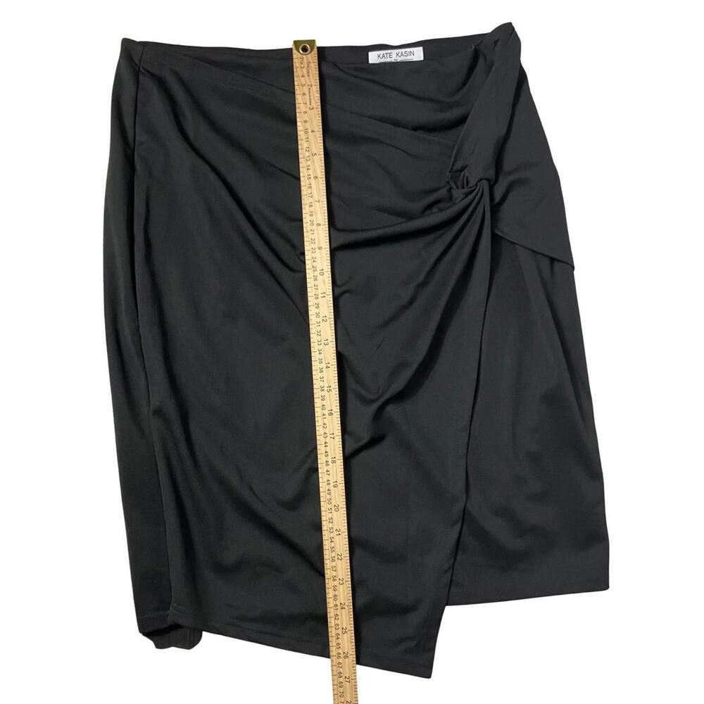 Kate Kasin Black Draped Wrap Skirt 2XL - Picture 3 of 7